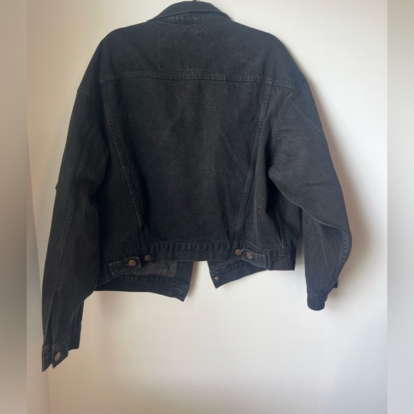 LEVI’S Black Vintage Original USA 90’s Coat Jean Denim Jacket 70598-4159 Large - Picture 2 of 15